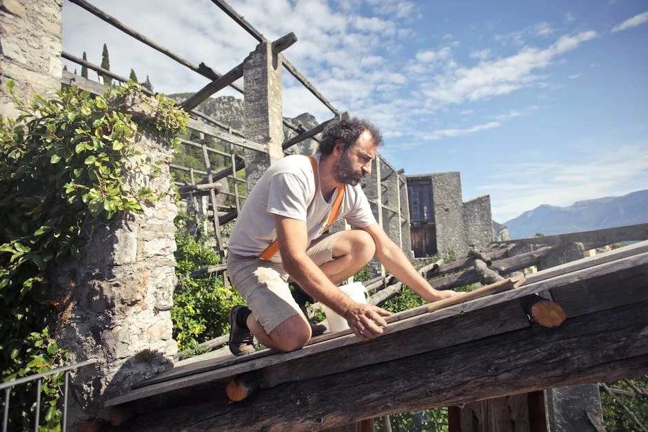Charpentier traditionnel restaurant une toiture historique
